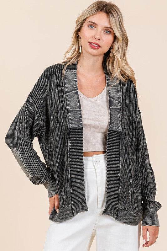 Black Patch Cardigan