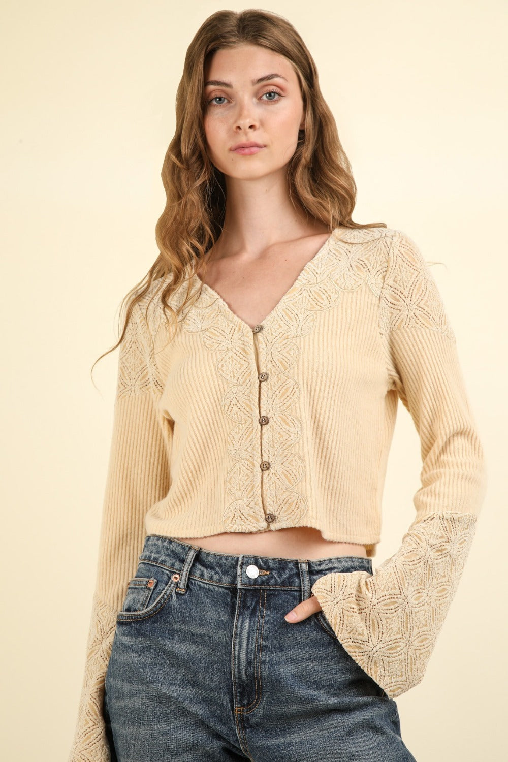 Crop Ribbed Knit Top