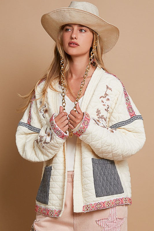 Embroidered Quilted Jacket