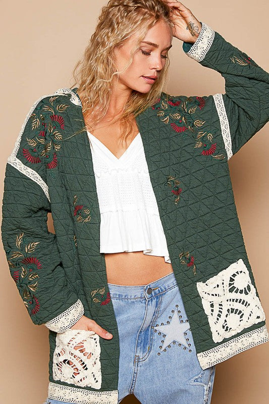 Embroidered Quilted Jacket