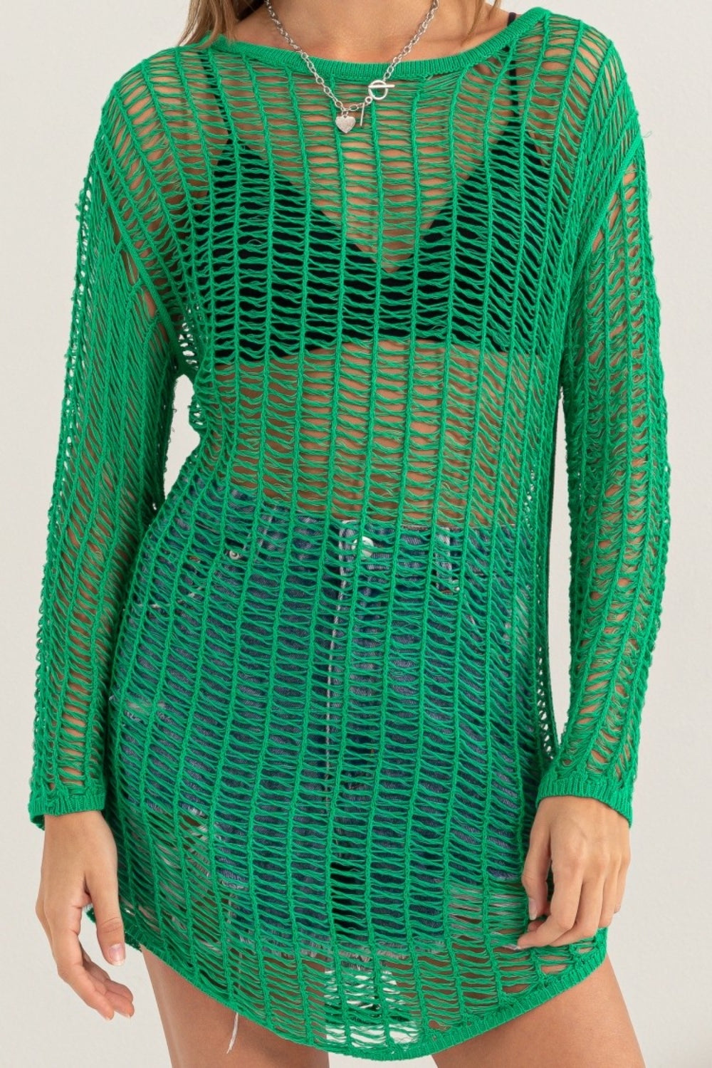 Green Crochet Cover Up