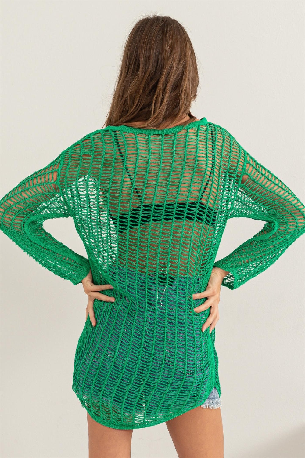 Green Crochet Cover Up