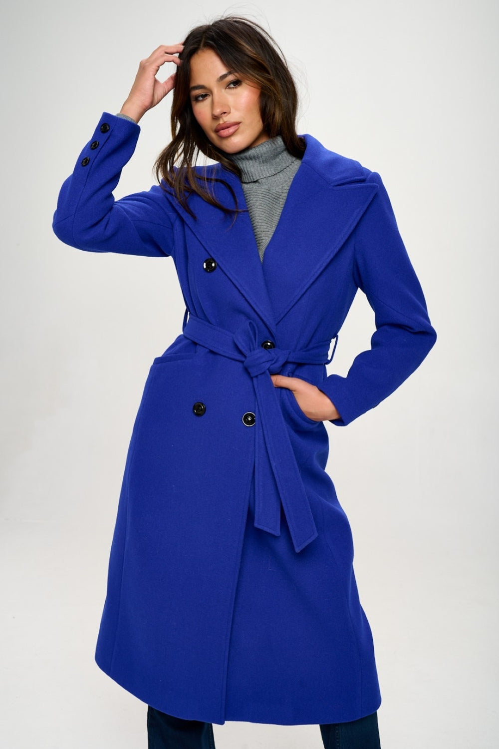 Longline Coat with Belt