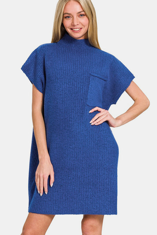 Short Sleeve Sweater Dress