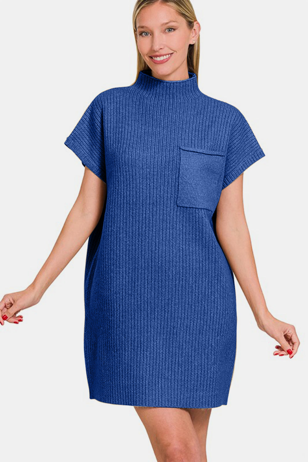 Short Sleeve Sweater Dress