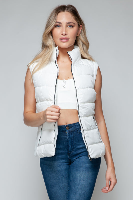 Zip Up Turtleneck Vest