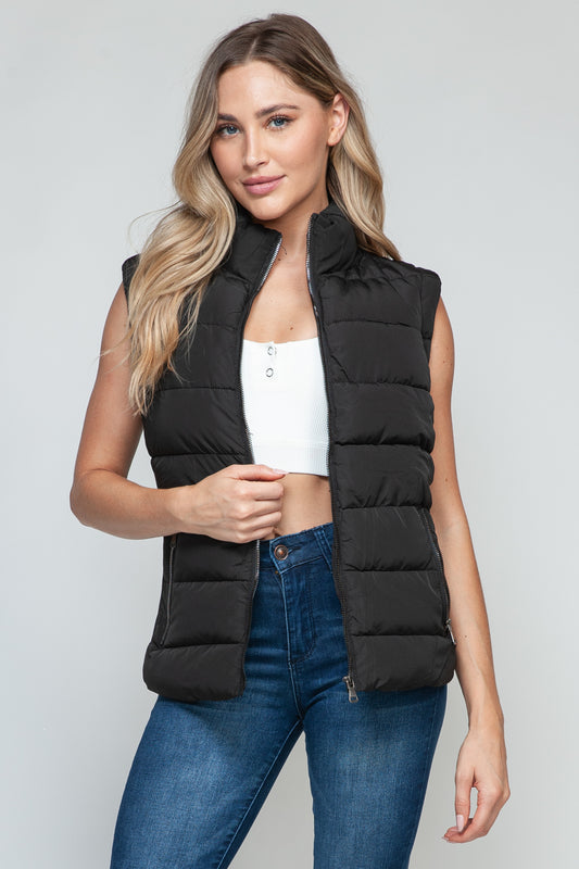 Zip Up Turtleneck Vest